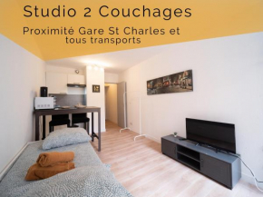 Appartement tout equipe avec parking à 6min a pied de la gare St Charles